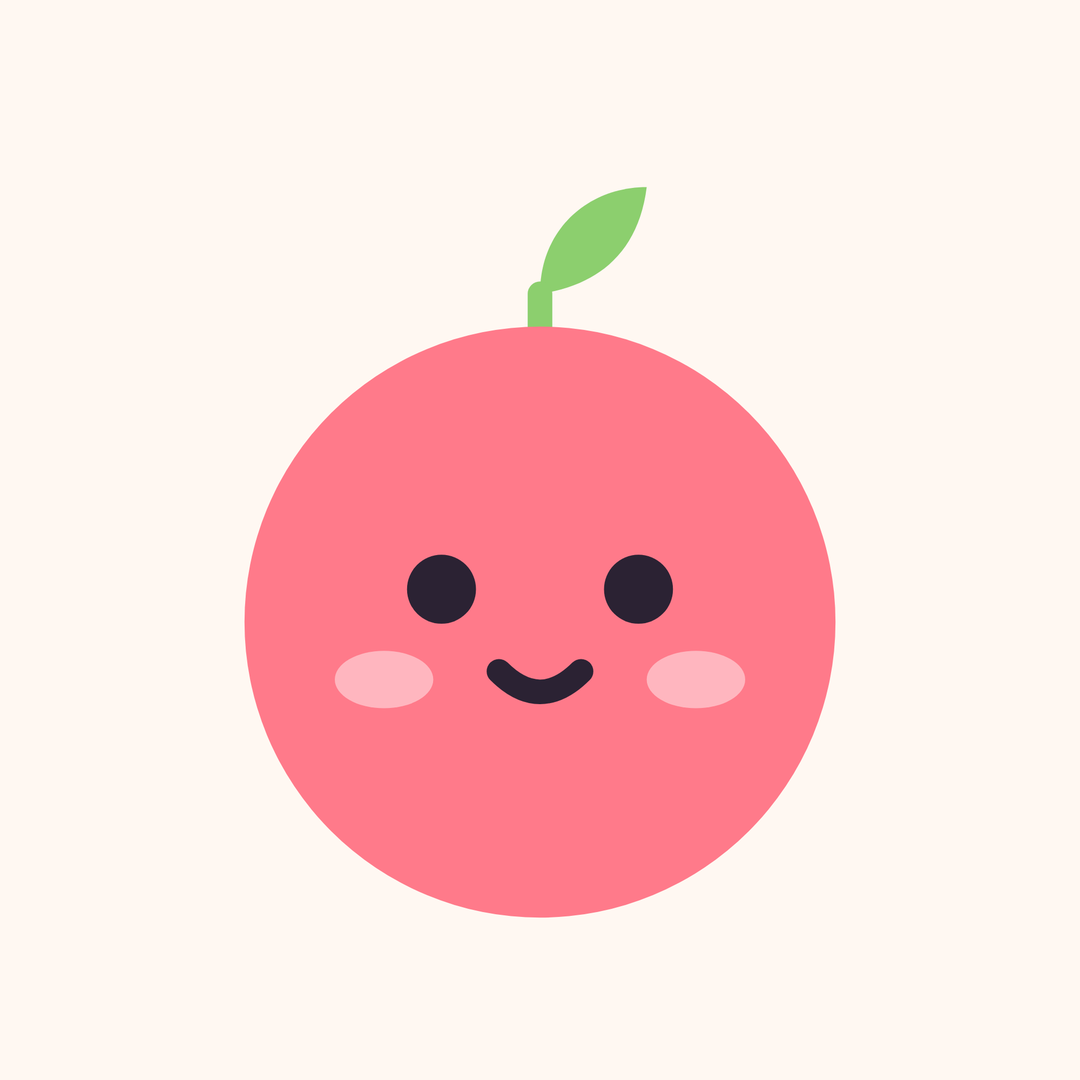 Shelfpip peach mascot
